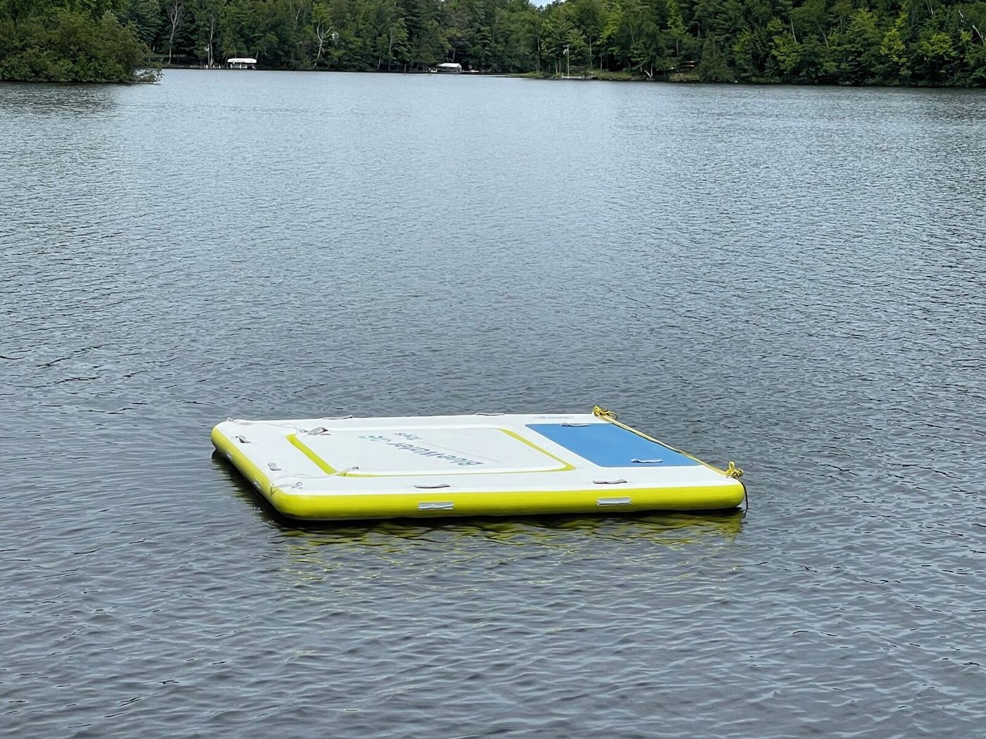 Swim raft on the lake
